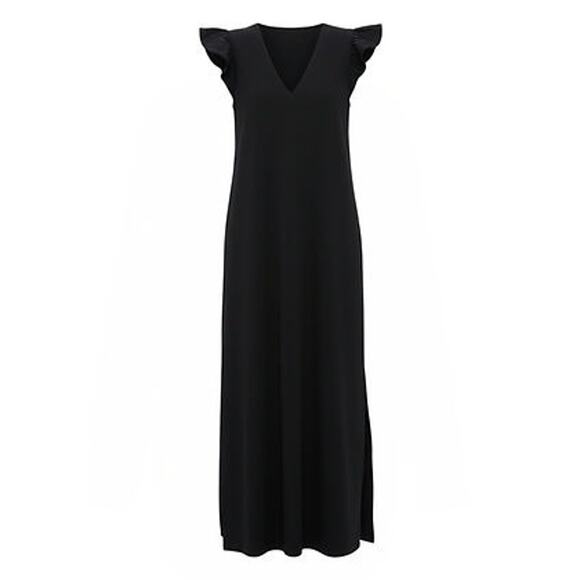 POMANDER PLACE Black Flutter Sleeve Miko Dress Size L NWT - Picture 8 of 8